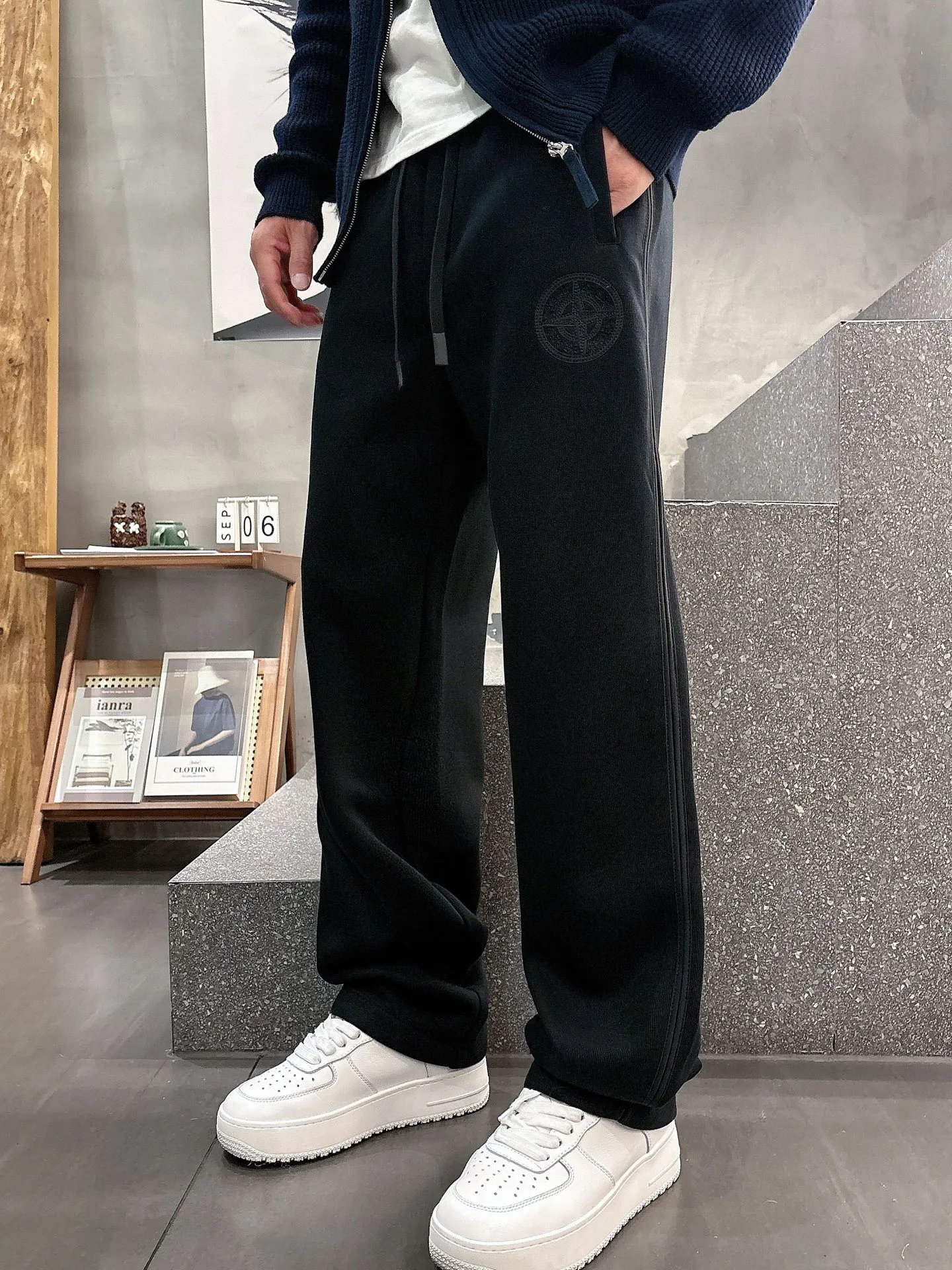 P300 NEW2025 Autumn and Winter New Casual Pants Exclusive Customized Fabric Color: Black and Blue SIZE: M-4XL